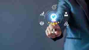 B2B concept showing customer champions improving trust and credibility