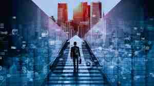 Post-sale career path showing five specialist tracks evolving into one future customer leadership role